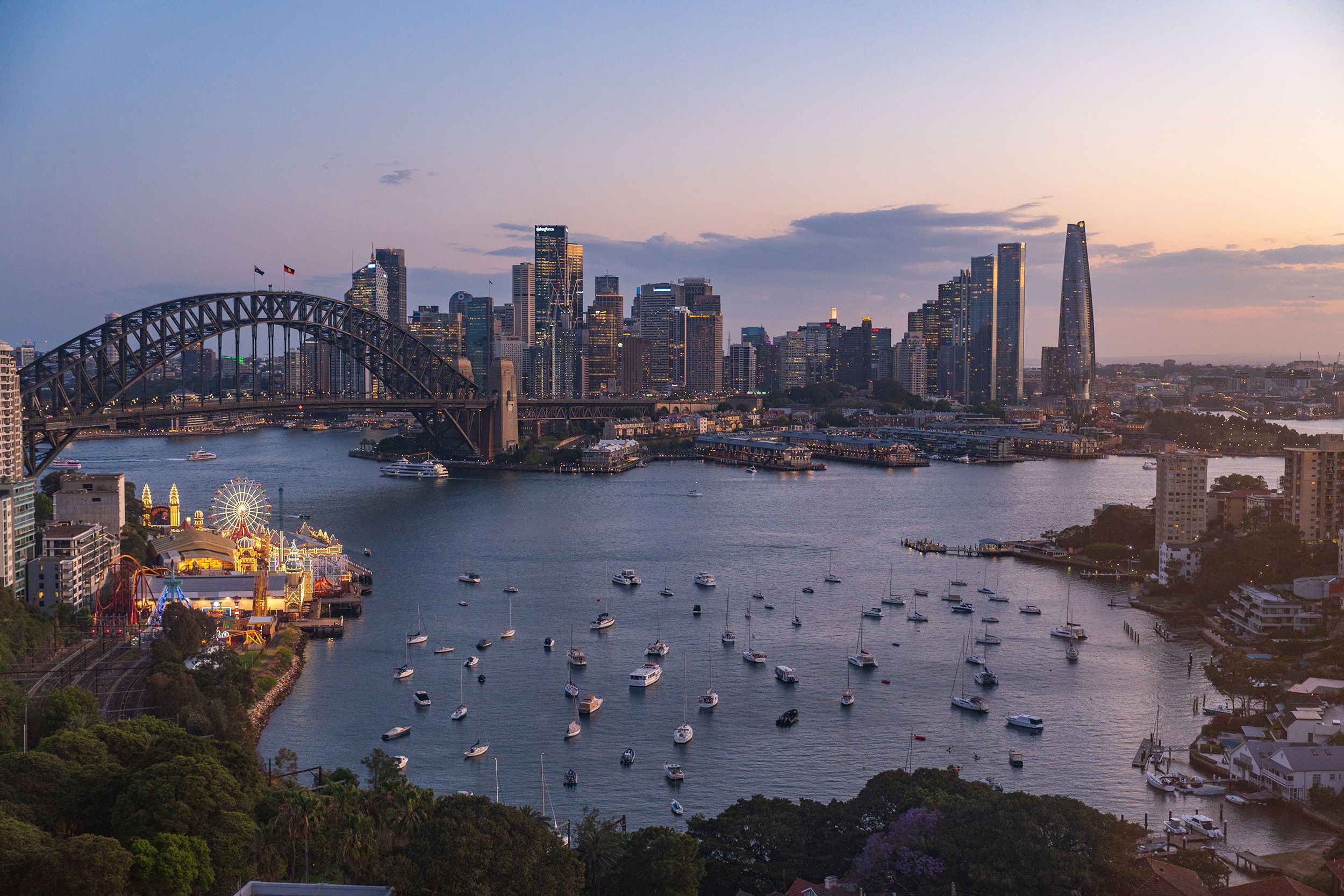 Sydney Harbour at dusk